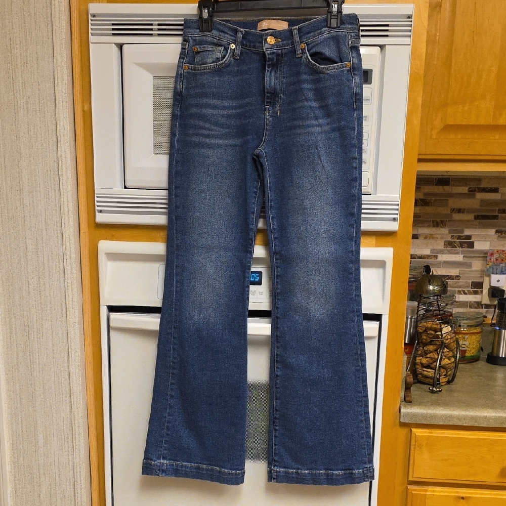 7 For All Mankind Blue Flare Jeans
